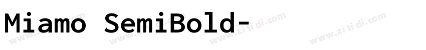 Miamo SemiBold字体转换